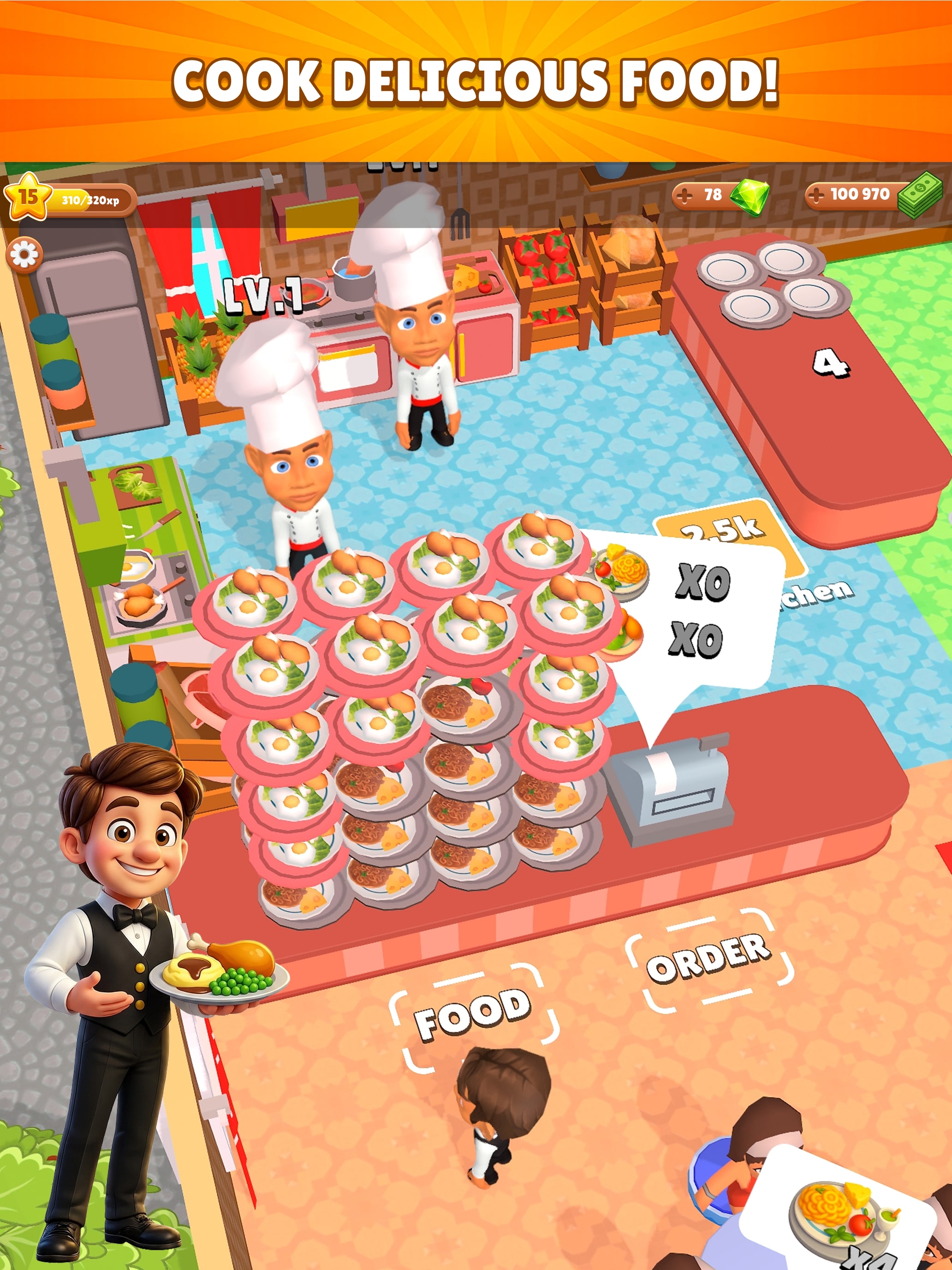 Think about the answer to a Restaurant Empire puzzle